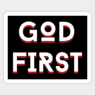 God First | Christian Typography Magnet